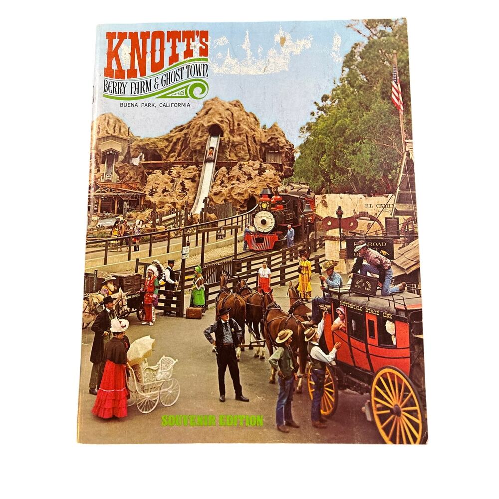 VTG 70s Knotts Berry Farm & Ghost Town Souvenir Edition Program